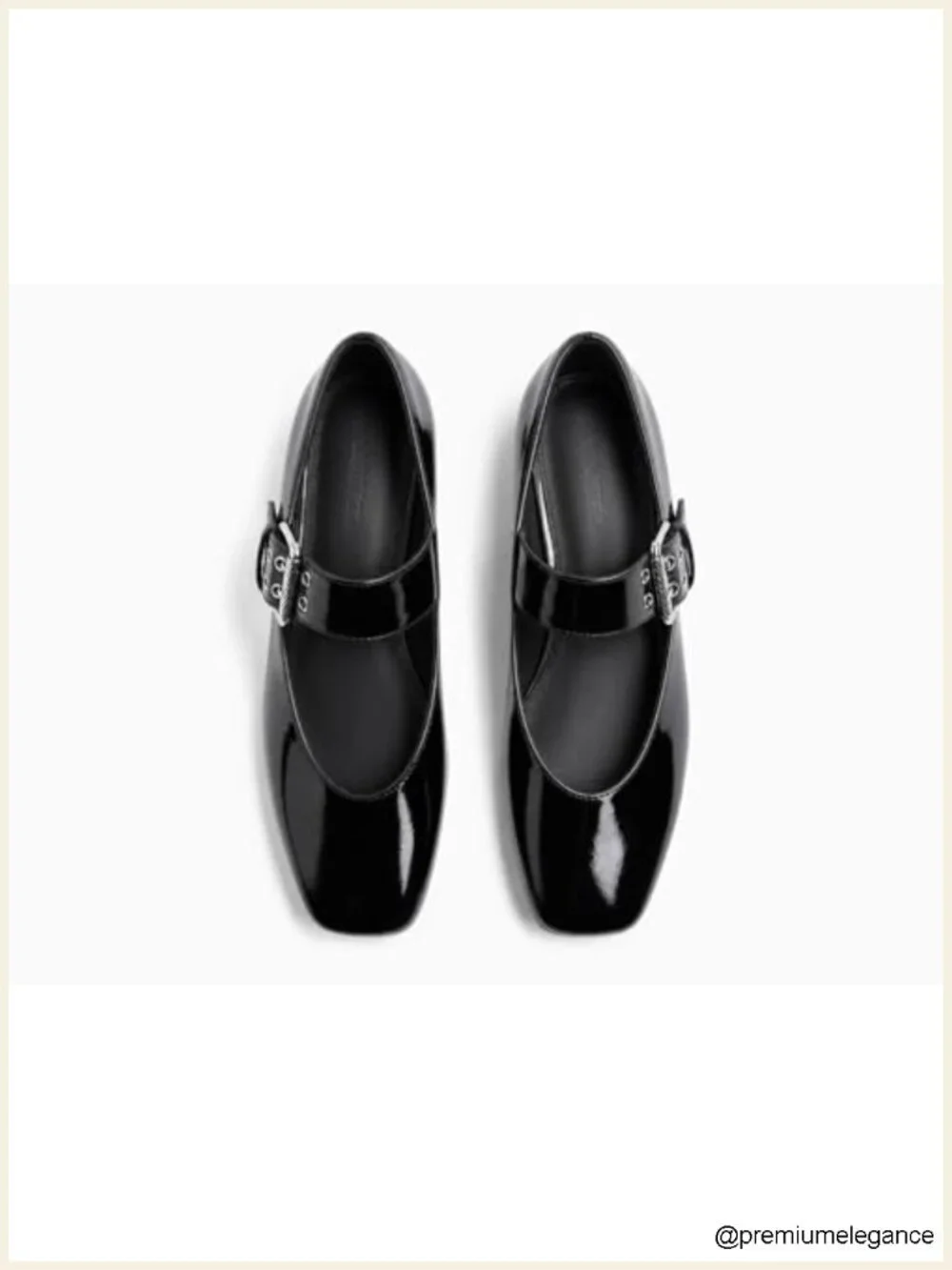 Square Toe Adjustable Strap Mary Jane Flats with Memory Foam Insole